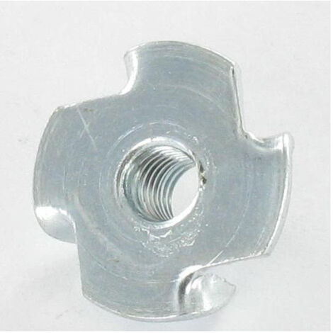 Écrou à griffes M10 Haut 16 Acier zingué blanc
