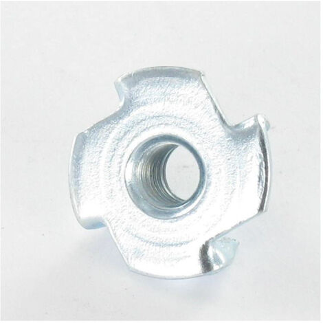 Écrou à griffes M4 Acier zingué blanc