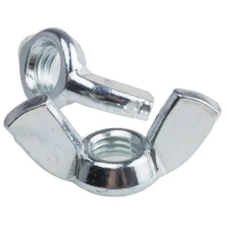 Ecrou à oreilles en acier zingué, diamètre 8 mm, 5 pièces.