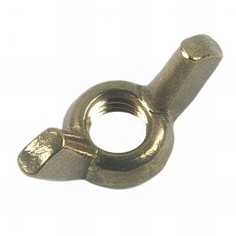 Ecrou à oreilles forme Américaine M6 mm Laiton - Boite de 200 pcs - Fixtout EORA06LNB