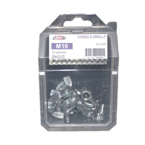 Écrou à oreilles forme américaine Zingué Coque de 25 pièces - 6 mm - BIVI