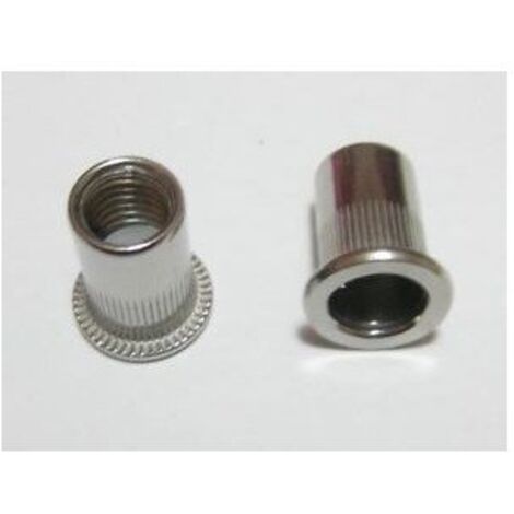 Ecrou à sertir M8X19 ALPC 55 Aluminium Epaisseur de serrage 3.1 à 5.5-10 pièces
