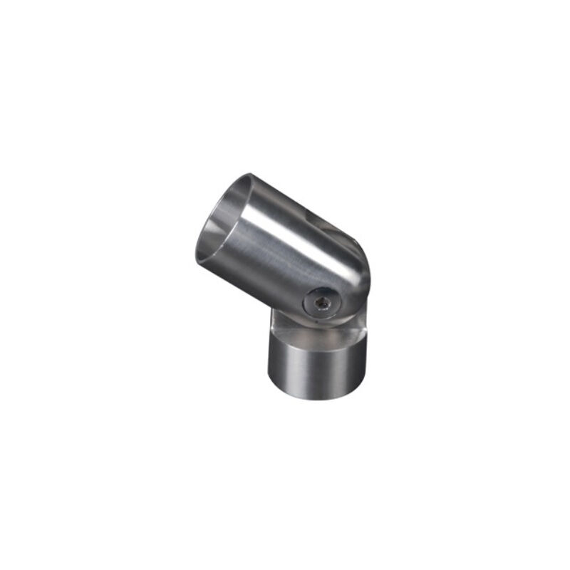 Deco Fer Forge - qualite francaise] - Connecteur réglable pour main courante bois Ø42,4mm - Longueur 49mm - à coller - Inox 316