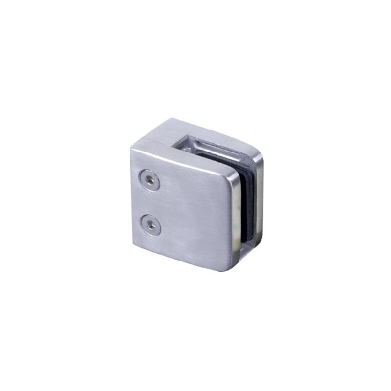 Deco Fer Forge - qualite francaise] - Pince à verre carré pour plat - Hauteur 55mm longueur 55mm - Inox 316 - à visser