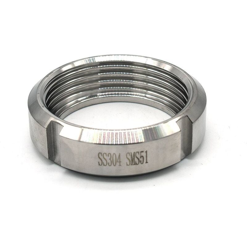 Ecrou alimentaire SMS en inox 304 DN100