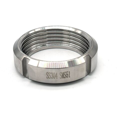 Ecrou alimentaire SMS en inox 304 DN25
