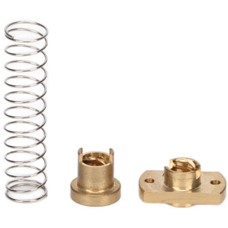 Écrou anti-recul en laiton pour imprimante 3D, ressort T8, pas de 8mm, haute précision, fonctionnement stable et fluide, accessoire de fraisage.