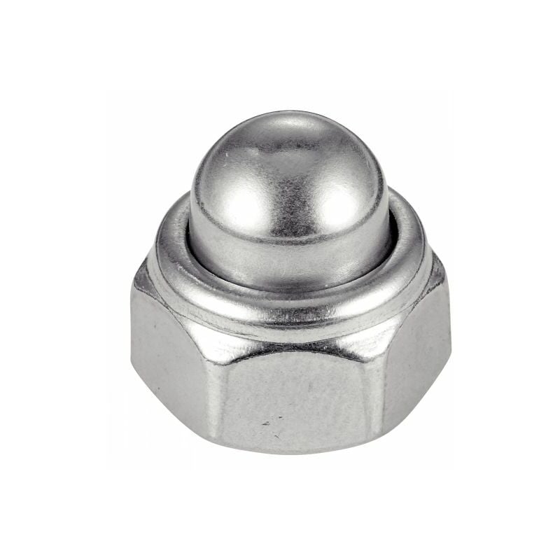Acton - Ecrou borgne autofreiné avec bague nylon - Inox A2 M6 - Boîte de 200