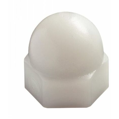 Écrou borgne nylon 6.6 DIN 1587 M4 boîte de 200 - ACTON - 831004