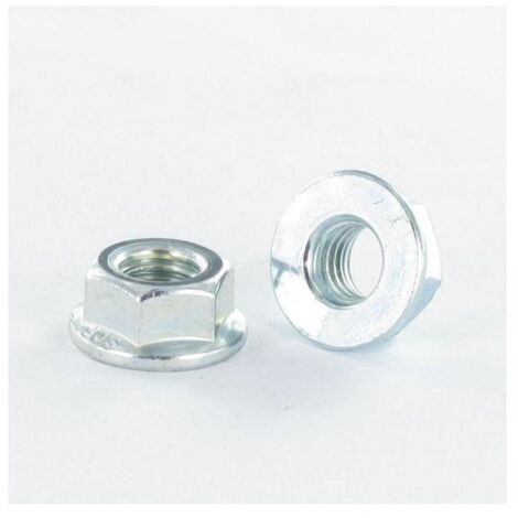 Ecrou Collerette Lisse M6 Acier zingué-100 pièces