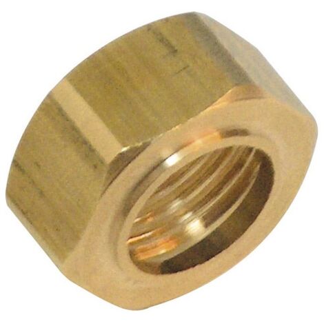ecrou collet battu en laiton - 15 x 21 - pour tube 12 mm - sachet de 10 pièces