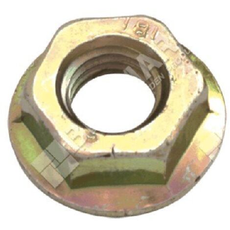 Ecrou de barre M8 x 1,25 hexagone 13 pour tronçonneuses ASIE - CHINE - BONNE CHANCE - LEA - SANDRIGARDEN - SWM - MTD COMPATIBLE - 013080