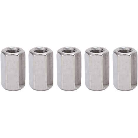 Écrou de couplage hexagonal métrique M12 X 1.75 19 L35mm, longue tige en acier inoxydable pour suspension, 5 pièces