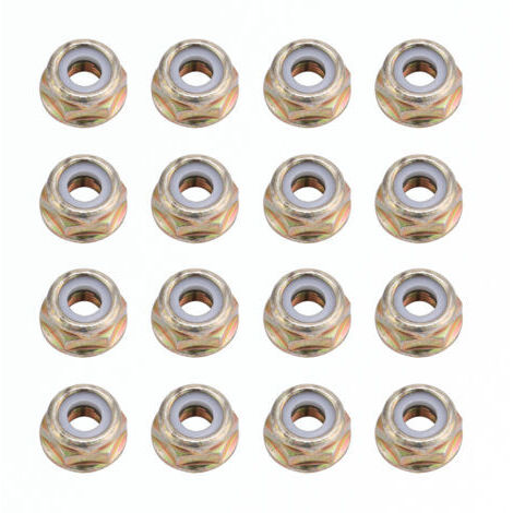 Écrou de lame, M10 x 1,25 mm, filetage à gauche, écrou hexagonal à bride, en acier inoxydable, pour accessoires de coupe-bordures