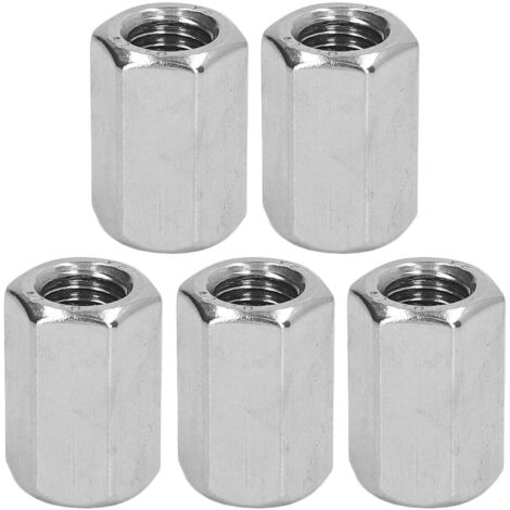 [Écrou de raccordement] M12 x 1.75 L30mm 304 Inox 6 faces Antirouille Lot de 5 pièces