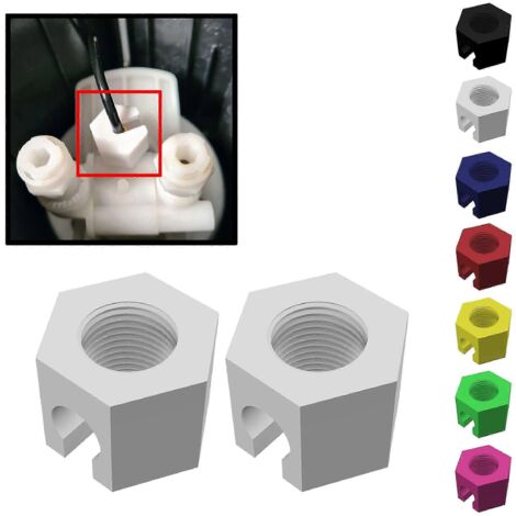 Écrou de rechange compatible avec Sodastream Crystal 1.0 et 2.0 (blanc), version 0701