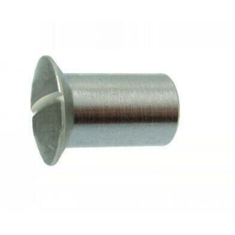 Ecrou de reliure, tête fraisée bombée fendue inox - Qualite Inox: A2 - Diamètre: 5