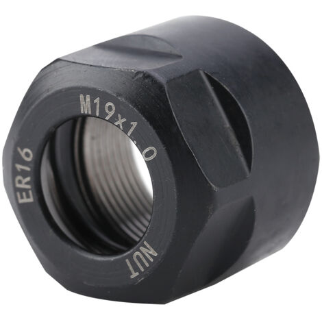 Écrou de serrage ER16 pour mandrin de tour et fraiseuse CNC, type A&M M19x1.0 noir