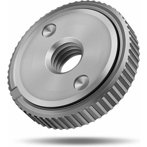 Écrou de serrage rapideM14, pour toutes les meuleuses d'angle AEG, Black & Decker, Dewalt, Flex, Hitachi, Metabo, Makita etc. (1x écrou de serrage)
