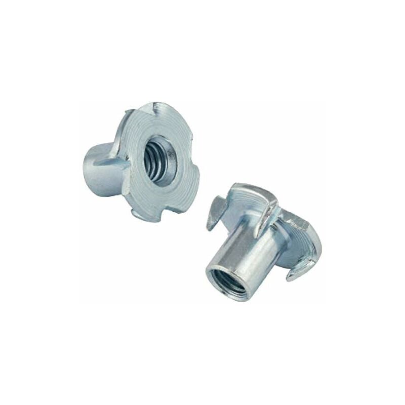 Groofoo - Ecrou en t Ecrou a Griffes écrou à 4 Pans Raccord Griffe M4 x 8 mm 50 pièces