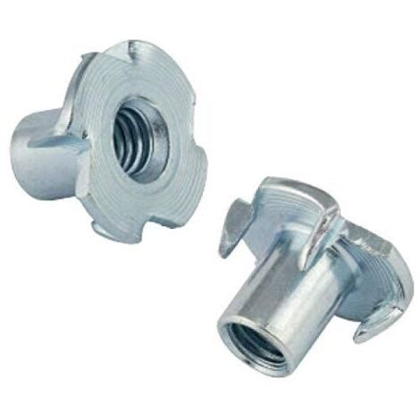 Ecrou en T Ecrou a Griffes écrou à 4 Pans Raccord Griffe M6 x 12 mm 50 pièces