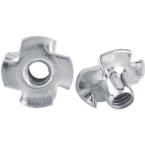 Écrou en T en acier métallique à quatre dents pour outils de travail du bois (M4 x 50 pièces)