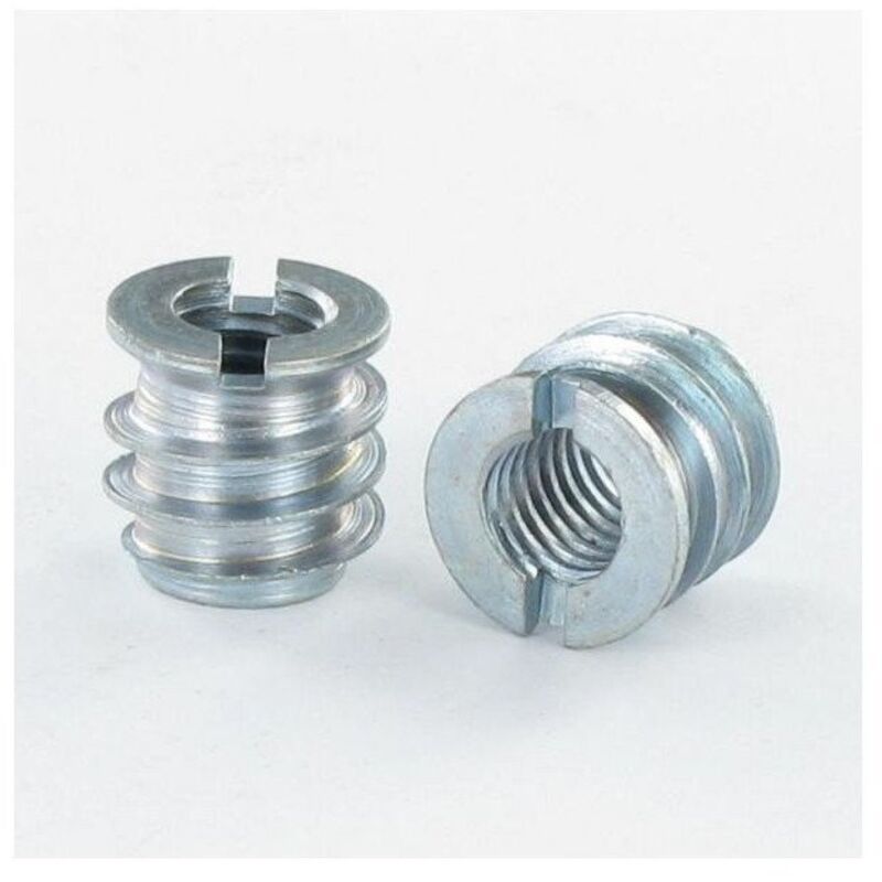 Insert fileté bois fendu Acier brut M7 Pas de 150 12X15-200 pièces
