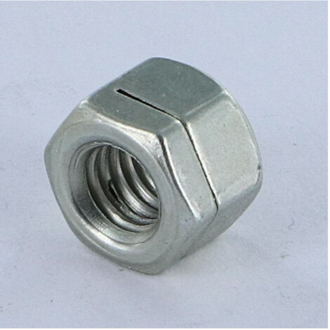 Écrou Frein Fendue M8 H130 Classe Classe 8.8 Acier zingué blanc