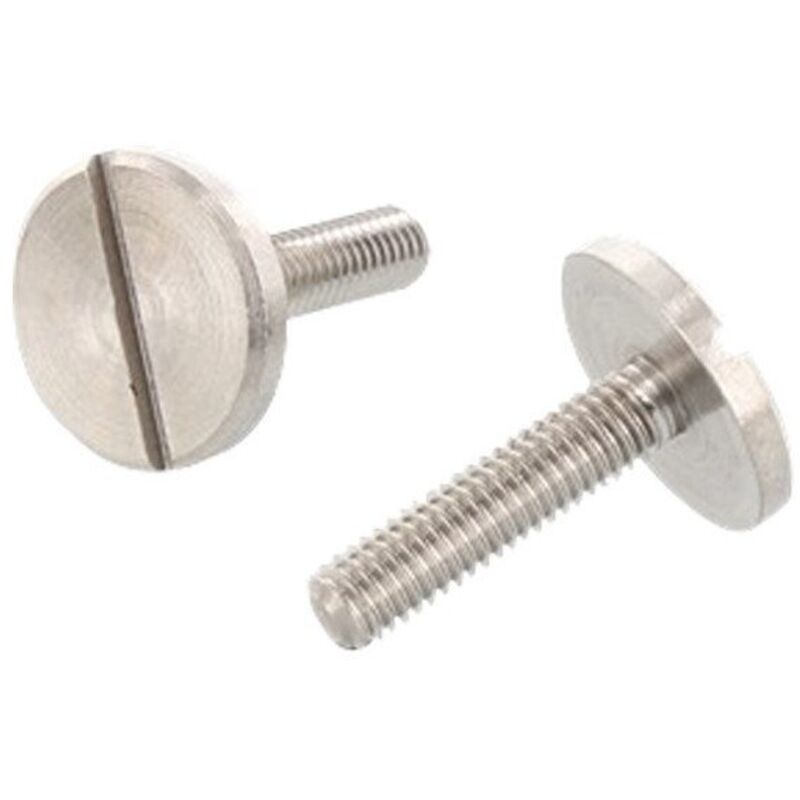Vis métaux Tête cylindrique large tcl Fendue Inox A1 M4X16 Filetage total-30 pièces