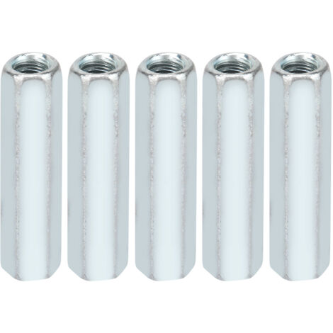 Écrou hexagonal, 5pcs M6 × 40mm hexagonal douille écrou long tige écrou Attaches filetées pour la maison, appareils de bureau, équipement de communication, assemblée de navire