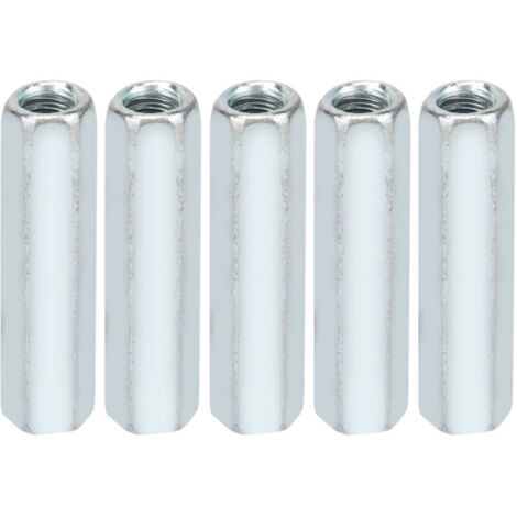 Écrou hexagonal, 5pcs M6 × 40mm hexagonal douille écrou long tige écrou Attaches filetées pour la maison, appareils de bureau, équipement de communication, assemblée de navire