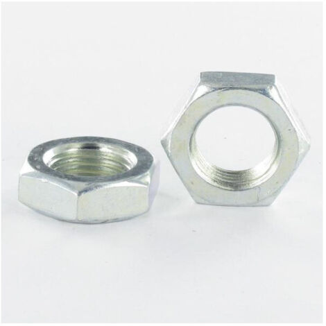 Écrou hexagonal bas hm/contre écrou M12 Pas fin Pas de 100 Acier zingué-1 pièce