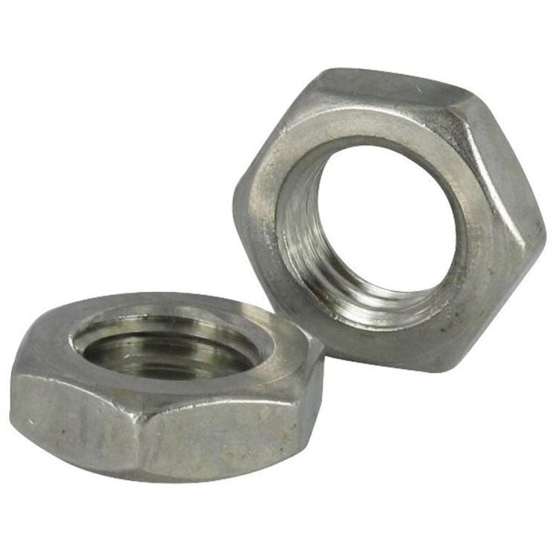 Ecrou hexagonal bas hm/contre Ecrou Pas à gauche M16 Inox A2-50 pièces