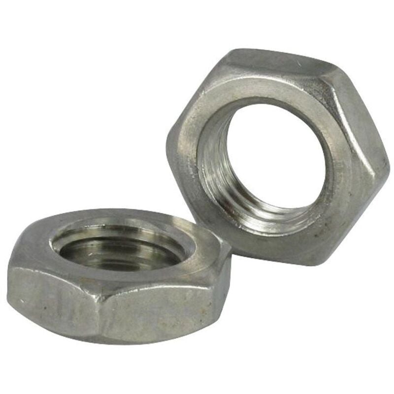 Ecrou hexagonal bas hm/contre Ecrou Pas à gauche M20 Pas fin Pas de 150 Inox A2-30 pièces
