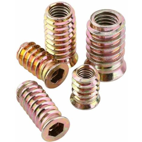 Écrou hexagonal fileté M8 x 25mm – Acier au carbone galvanisé – Lot de 100 pièces – Résistance à la corrosion et vibrations - 100pcs