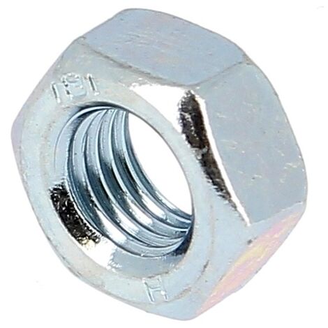 ECROU HEXAGONAL HU M5 PAS A GAUCHE CL8 ACIER ZING BLANC