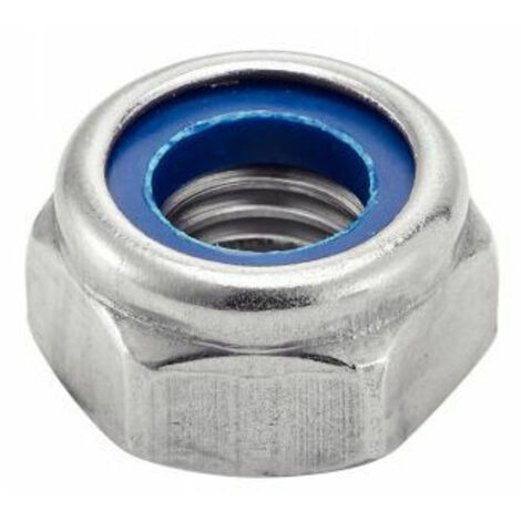 Ecrou hexagonal indesserable (frein) lubrifié inox - Qualite Inox: A2 - Diamètre: 10