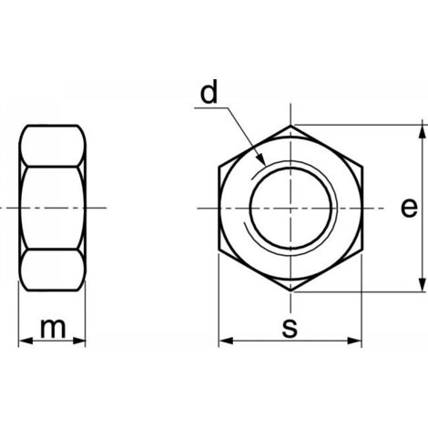 Ecrou hexagonal inox - Qualite Inox: A4 - Diamètre: 2.5