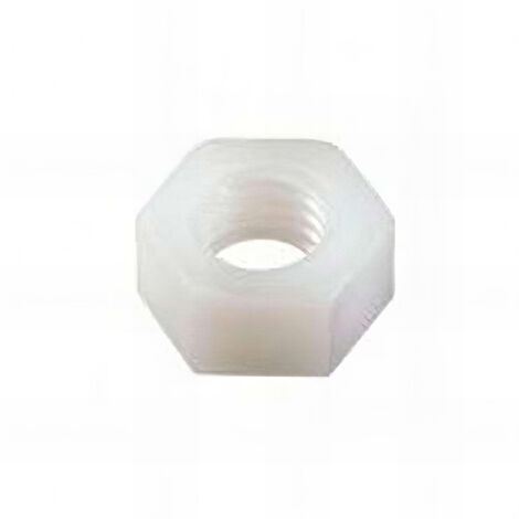 Ecrou hexagonal M4 mm HU Polyamide naturel - Boite de 200 pcs - Fixtout EHU04NY