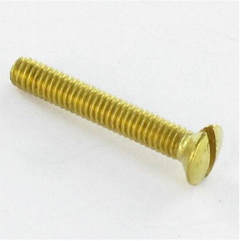 Vis métaux Laiton Tête fraisée bombée tfb Fendue M4X45 Diamètre de tête: 7.9 Bossage extérieur-200 pièces