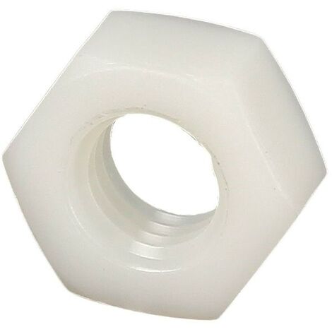 Ecrou Hu M16 PA6-6 Blanc DIN 555