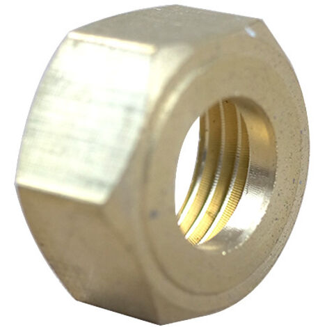 Écrou laiton 6 pans collet battu Ø12-1/2