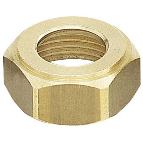 Écrou laiton 6 pans collet battu Ø8-3/8