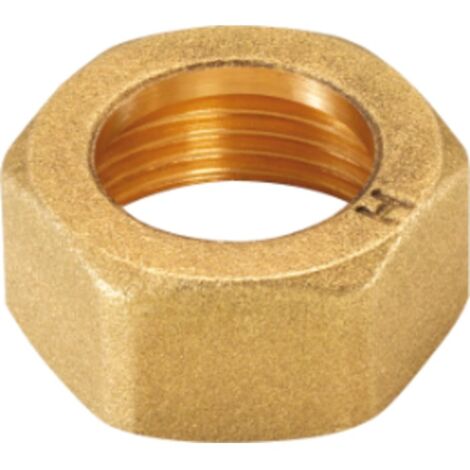 Écrou laiton hexagonal à visser - F 3/4' - diamètre 16 mm - Série forte