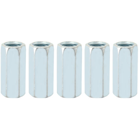 Écrou long M1240 en acier galvanisé - 5 pièces hexagonal pour assemblage industriel