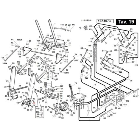 Ecrou M12 medium ISO4032 UNI5588 TURBOGRASS ORIGINAL GIANNI FERRARI 00.26.02.0090