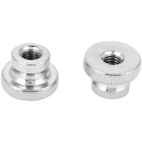 Écrou moleté en acier au carbone nickelé Zoternen, serrage manuel, avec poignée M3, M4, M5, M6, M8, M10 avec écrous (M8 (2 pièces))