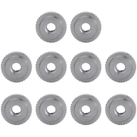 Écrou papillon M4 en inox 304, tête plate avec trou traversant pour fixation manuelle