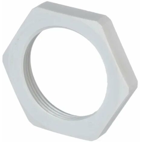 Ecrou pour presse étoupe en polyamide PA gris clair filetage métrique forme 6 étoiles Fermeture Câble Fils Etanchéité Protection Stabilité, M63 x 1,50