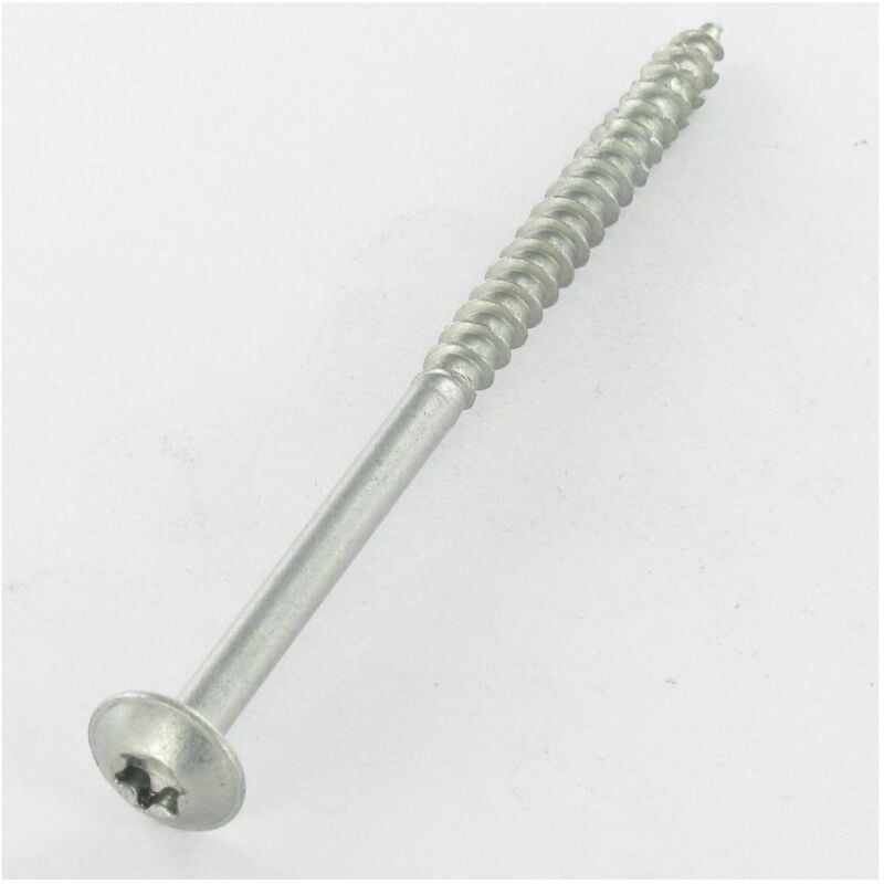 Vba Vis bois agglo Poelier tête ronde large trl 6X70 Filetée sur 50 torx T30 Acier zingué 200 Heures brouillard-500 pièces